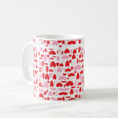 Rode en roze harten koffiemok (Voorkant links)