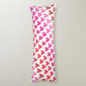 Rode en roze harten lichaamskussen (Achterkant (Verticaal))