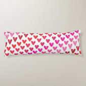 Rode en roze harten lichaamskussen (Achterkant)