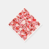 Rode en roze harten mozaïekpatroon servet (Hoek)