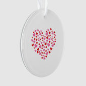 Rode en roze harten ornament (voorkant)