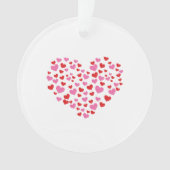 Rode en roze harten ornament (voorkant)