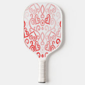 Rode en roze harten pickleball paddle (Achterkant)