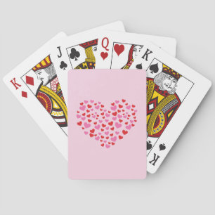 Rode En Roze Harten Pokerkaarten
