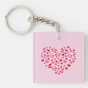 Rode En Roze Harten Sleutelhanger