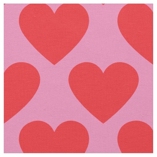 Rode en roze harten stof (Close Up)