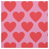 Rode en roze harten stof (Swatch)