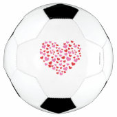 Rode en roze harten voetbal (Voorkant)