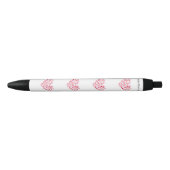 Rode en roze harten zwarte inkt pen (Voorkant)