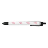 Rode en roze harten zwarte inkt pen (Bodem)