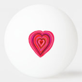 rode en roze hartpongbal pingpongbal (Voorkant)