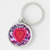 rode en roze hoofdketen sleutelhanger (Voorkant)