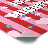 Rode en roze Ierse poster 'The craic is mighty' (Hoek)