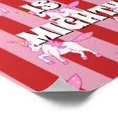 Rode en roze Ierse poster 'The craic is mighty' (Hoek)