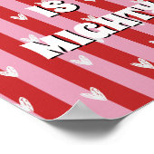 Rode en roze Ierse poster The craic is mighty (Hoek)