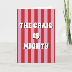 Rode en roze Ierse The craic is mighty Poster Kaart