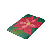 Rode en Roze Kerst Poinsettia Badmat (Gekanteld)