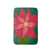 Rode en Roze Kerst Poinsettia Badmat (Voorkant Verticaal)