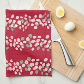 rode en roze kerst theedoek (Quarter Fold)