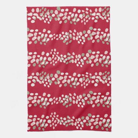  rode en roze kerst theedoek (Verticaal)