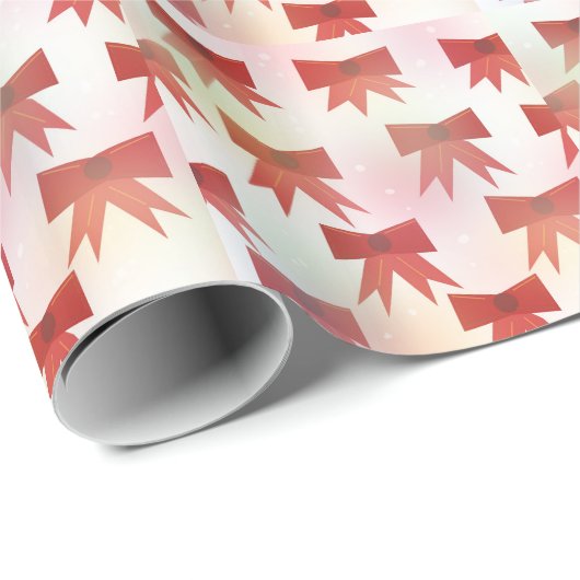 Rode en roze kerstlinten cadeaupapier (Rol Hoek)