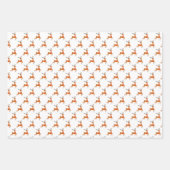 Rode en Roze Kerstman Kerstmis Inpakpapier Vel (Voorkant 2)