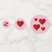 Rode en roze liefde en harten Valentijnsdag Partij Confetti (Achterkanten)