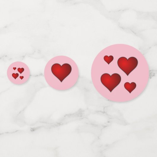 Rode en roze liefde en harten Valentijnsdag Partij Confetti (Achterkanten)