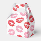 Rode en roze lippen, patroon van lippen, lippensti bedankdoosjes (Achterkant)