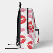 Rode en roze lippen, patroon van lippen, lippensti bedrukte rugzak (Links)