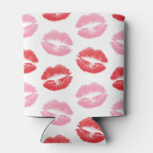 Rode en roze lippen, patroon van lippen, lippensti blikjeskoeler (Achterkant)