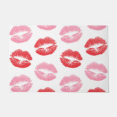 Rode en roze lippen, patroon van lippen, lippensti deurmat (Voorkant)