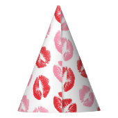 Rode en roze lippen, patroon van lippen, lippensti feesthoedjes (Achterkant)