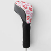 Rode en roze lippen, patroon van lippen, lippensti golfheadcover (Schuin)