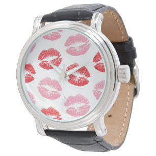 Rode en Roze Lippen, Patroon Van Lippen, Lippensti Horloge