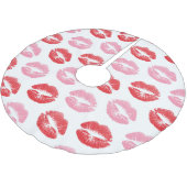Rode en roze lippen, patroon van lippen, lippensti kerstboom rok (Gekanteld)