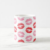 Rode en roze lippen, patroon van lippen, lippensti koffiemok (Center)