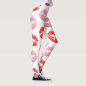 Rode en roze lippen, patroon van lippen, lippensti leggings (Rechts)