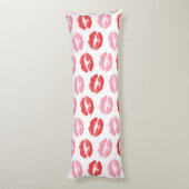 Rode en roze lippen, patroon van lippen, lippensti lichaamskussen (Achterkant (Verticaal))