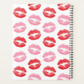 Rode en roze lippen, patroon van lippen, lippensti planner (Achterkant)