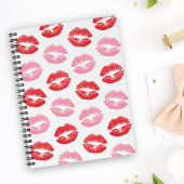Rode en roze lippen, patroon van lippen, lippensti planner