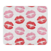 Rode en roze lippen, patroon van lippen, lippensti snijplank (Voorkant)