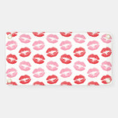 Rode en roze lippen, patroon van lippen, lippensti spandoek (Horizontaal)