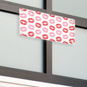 Rode en roze lippen, patroon van lippen, lippensti spandoek (Buitenkant Gebouw)