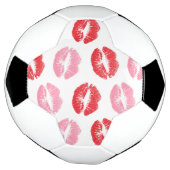 Rode en roze lippen, patroon van lippen, lippensti voetbal (Gedraaid)