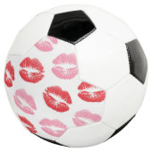 Rode en roze lippen, patroon van lippen, lippensti voetbal (Drie kwart)