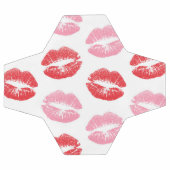 Rode en roze lippen, patroon van lippen, lippensti voetbal (Enkel)