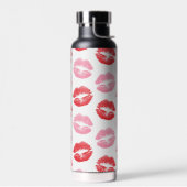 Rode en roze lippen, patroon van lippen, lippensti waterfles (Links)