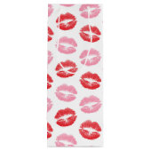 Rode en roze lippen, patroon van lippen, lippensti wijn cadeautas (Achterkant)