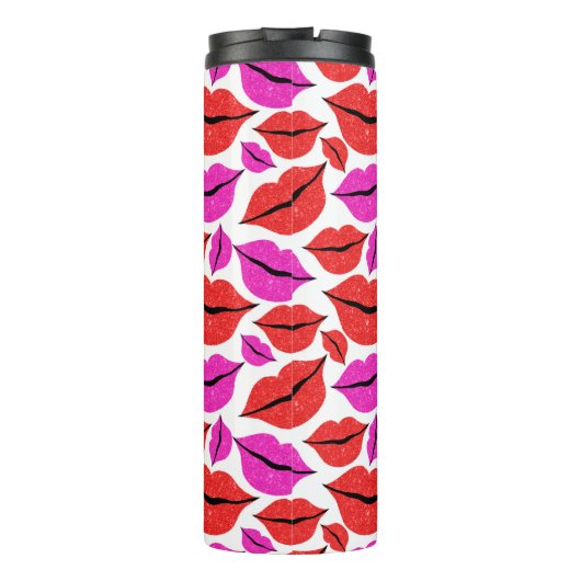 Rode en Roze Lippen Valentijnsdag Thermosbeker (Achterkant)